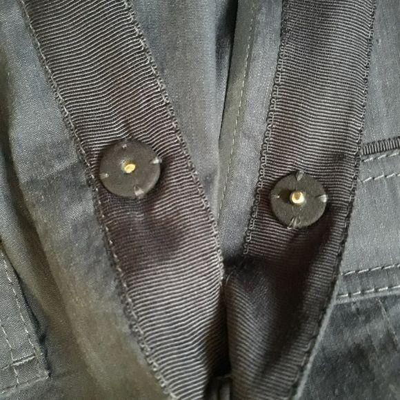 Elie Tahari Tahari Linen Blazer L Jacket Linen Dark Wash Long Tab Sleeve Size L / US 10 / IT 46 - 5 Thumbnail