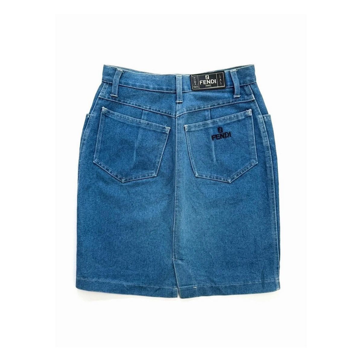 Fendi Vintage Fendi Indigo Denim Skirt Size 27" / US 4 / IT 40 - 4 Thumbnail