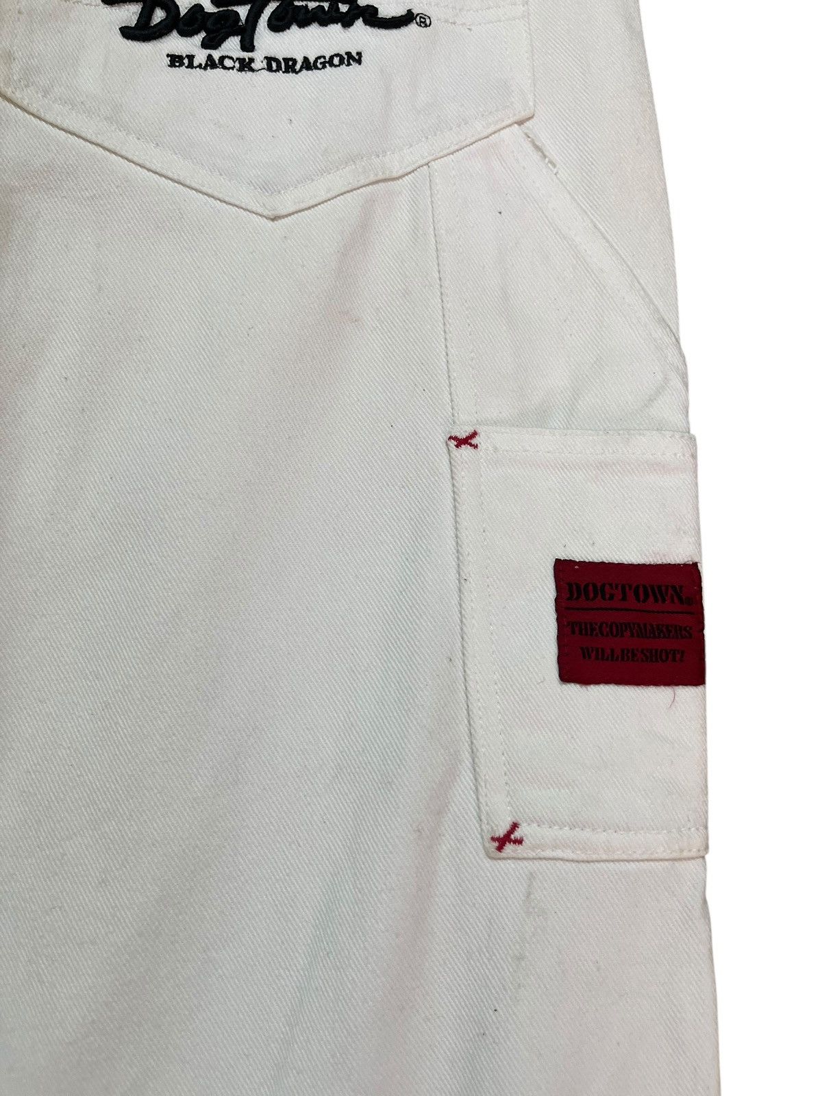 Dogtown Vintage Dogtown Black Dragon Baggy Skate Double Pocket Denim Size US 31 - 11 Thumbnail