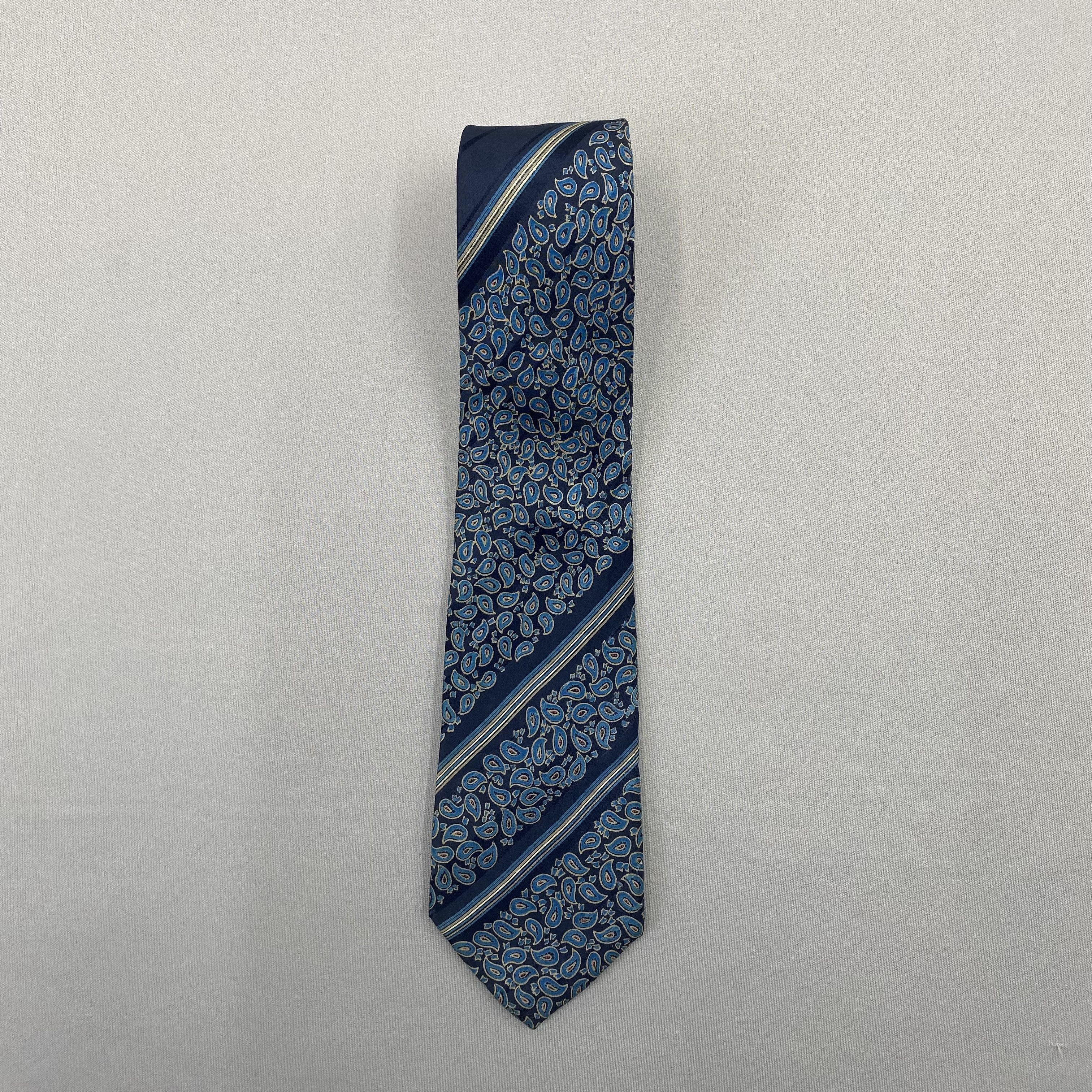 Japanese Brand Vintage Yves Saint Laurent SILK Necktie Cravate Pure Silk Size ONE SIZE - 3 Thumbnail
