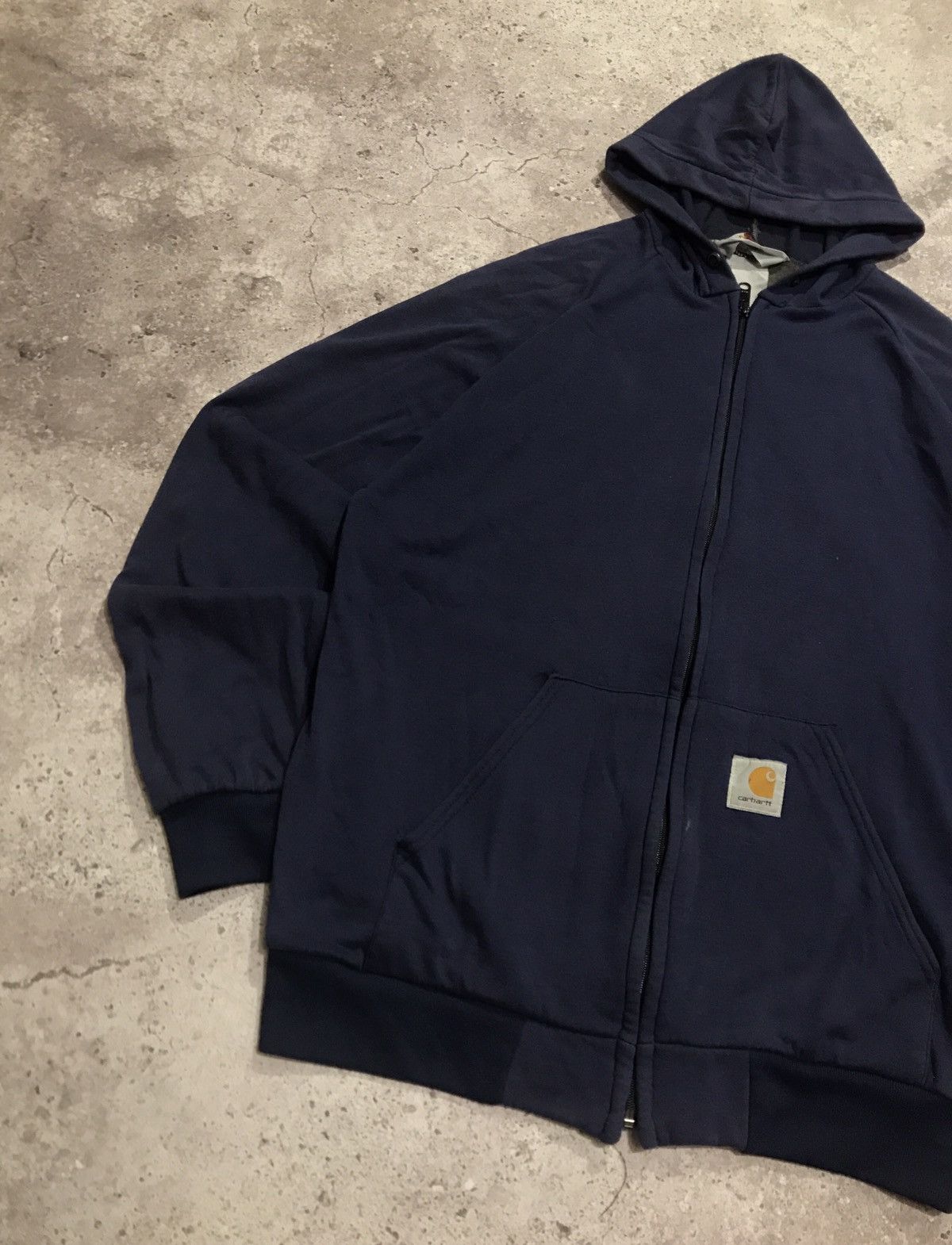 Carhartt × Vintage Vintage Zip-Hoodie Carhartt Embroiled Logo Faded Blue Size US L / EU 52-54 / 3 - 3 Thumbnail