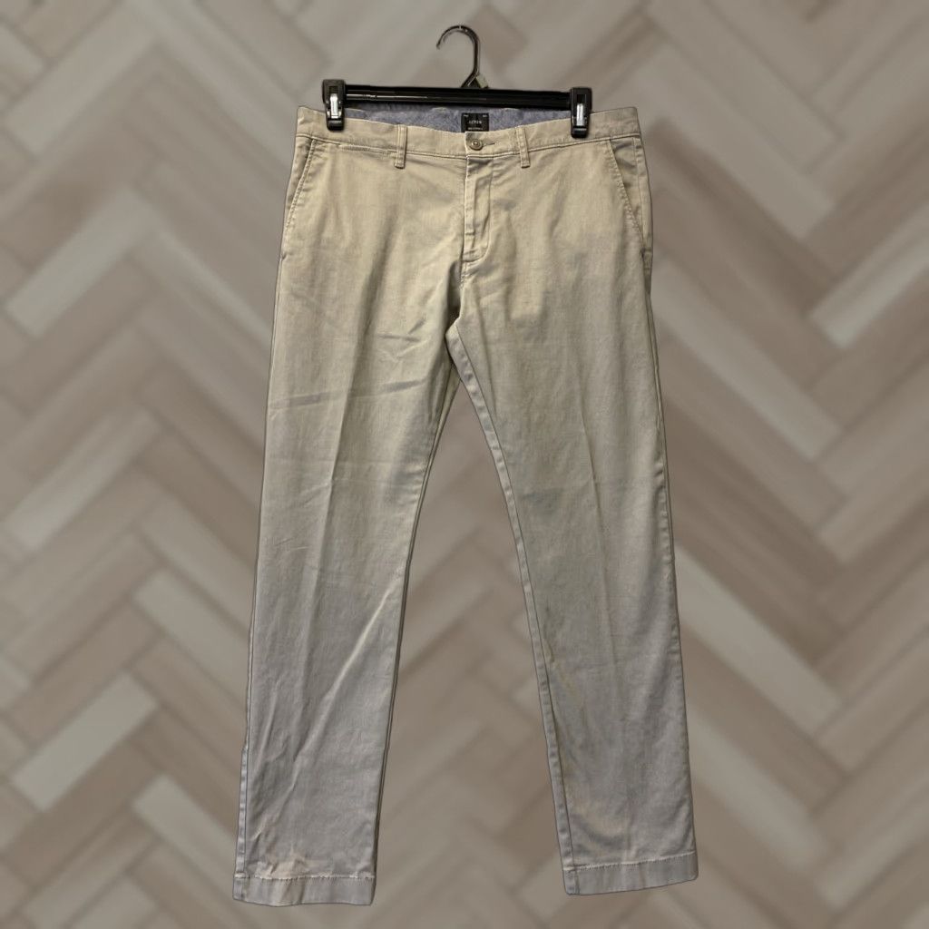 J.Crew VINTAGE J.CREW Men’s Gray Cotton Chino Pants Tapered Fit 33x32 Casual Business Size US 33 - 1 Thumbnail