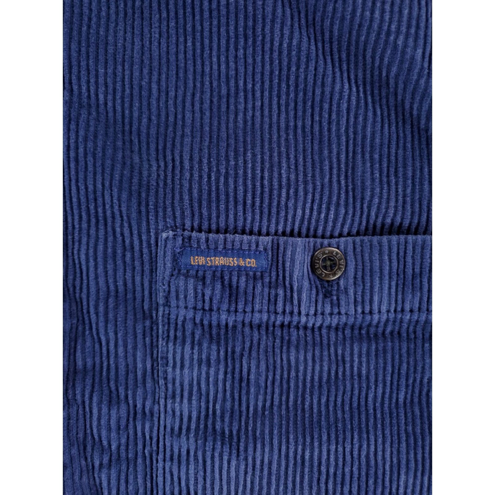 Levi's VINTAGE Levi's VTG 90s Y2K Full Zip Corduroy Shirt Jacket Blue Long Sleeve Mens M Size US M / EU 48-50 / 2 - 3 Thumbnail