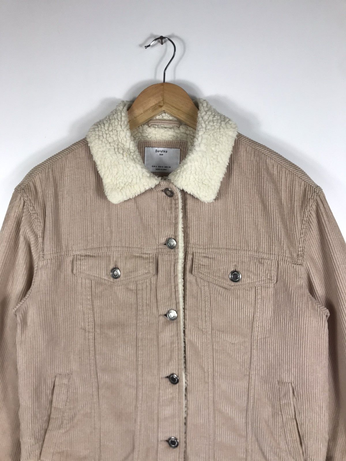 Bershka 🔥Bershka Corduroy Sherpa In Side Trucker Jacket Size US S / EU 44-46 / 1 - 5 Thumbnail