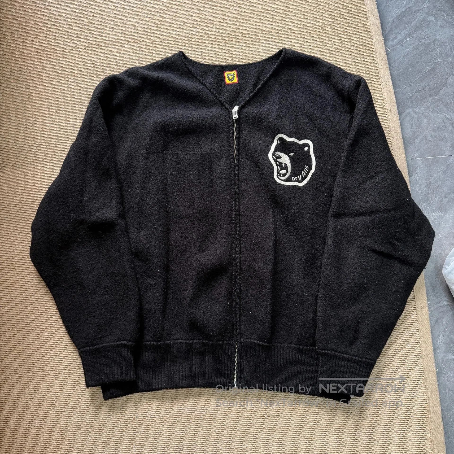 Human Made Human Made Black Fleece Knit Zip Jacket. Size US XL / EU 56 / 4 - 1 Thumbnail