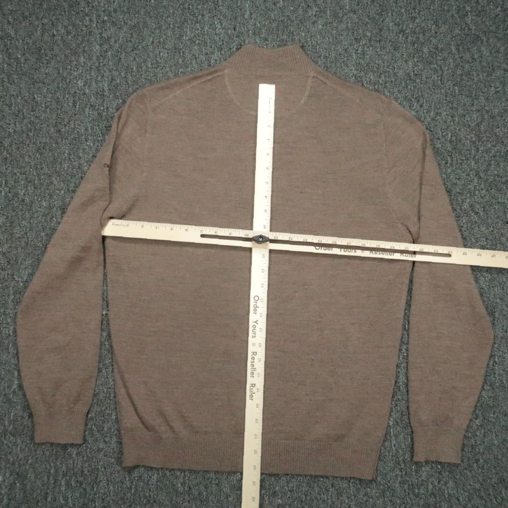 johnnie-O Johnnie O Sweater Men M Walnut Raynor Merino Wool 1/4 Zip TPC Craig Ranch Size US M / EU 48-50 / 2 - 7 Thumbnail