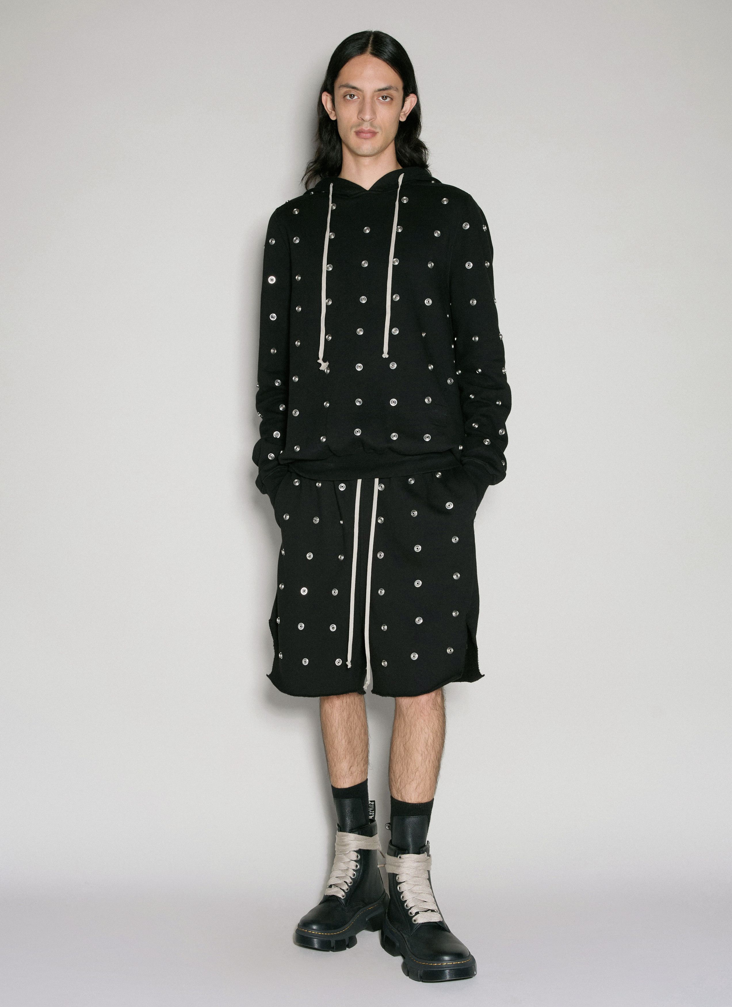 Rick Owens Drkshdw Granbury Organic Fleece Press Stud Button Hoodie SS24 Lido Size US S / EU 44-46 / 1 - 16 Thumbnail