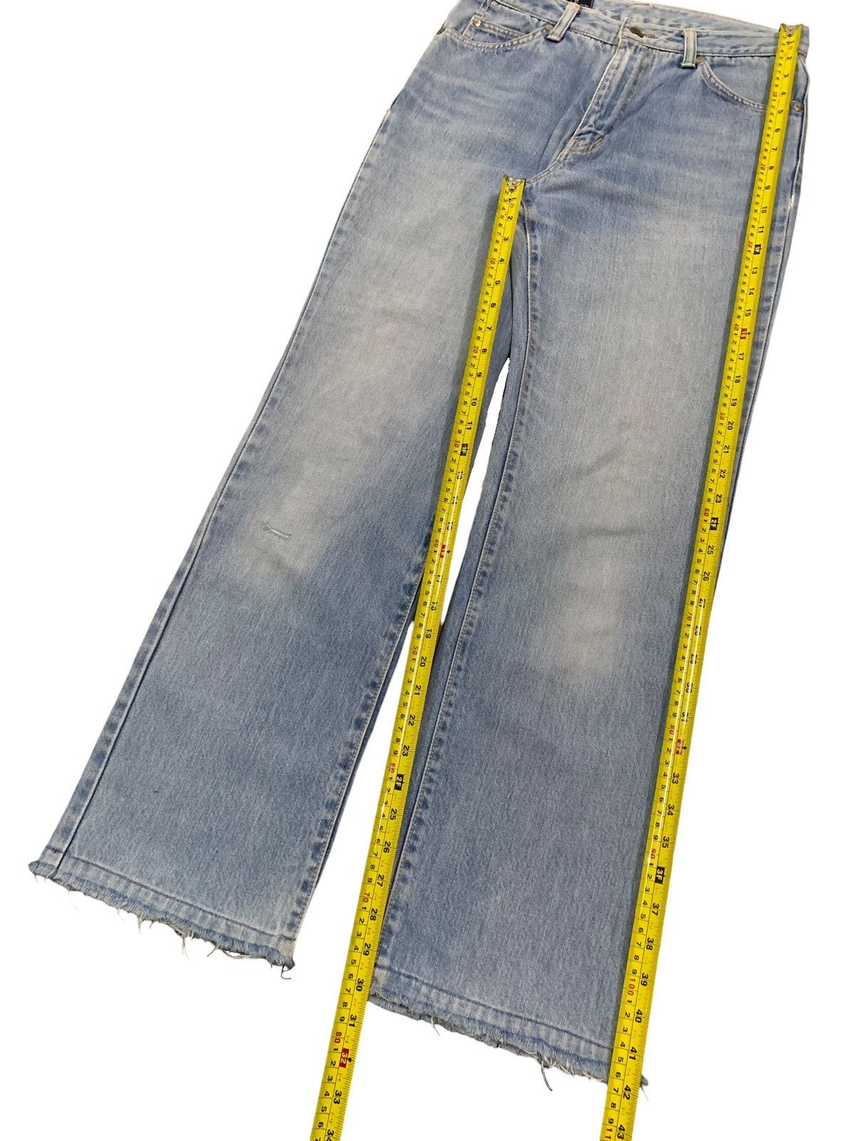 Japanese Brand × Tornado Mart Vintage Japanese Brand Baggy Flare Bootcut Frayed Leg Jeans Size US 30 / EU 46 - 14 Thumbnail