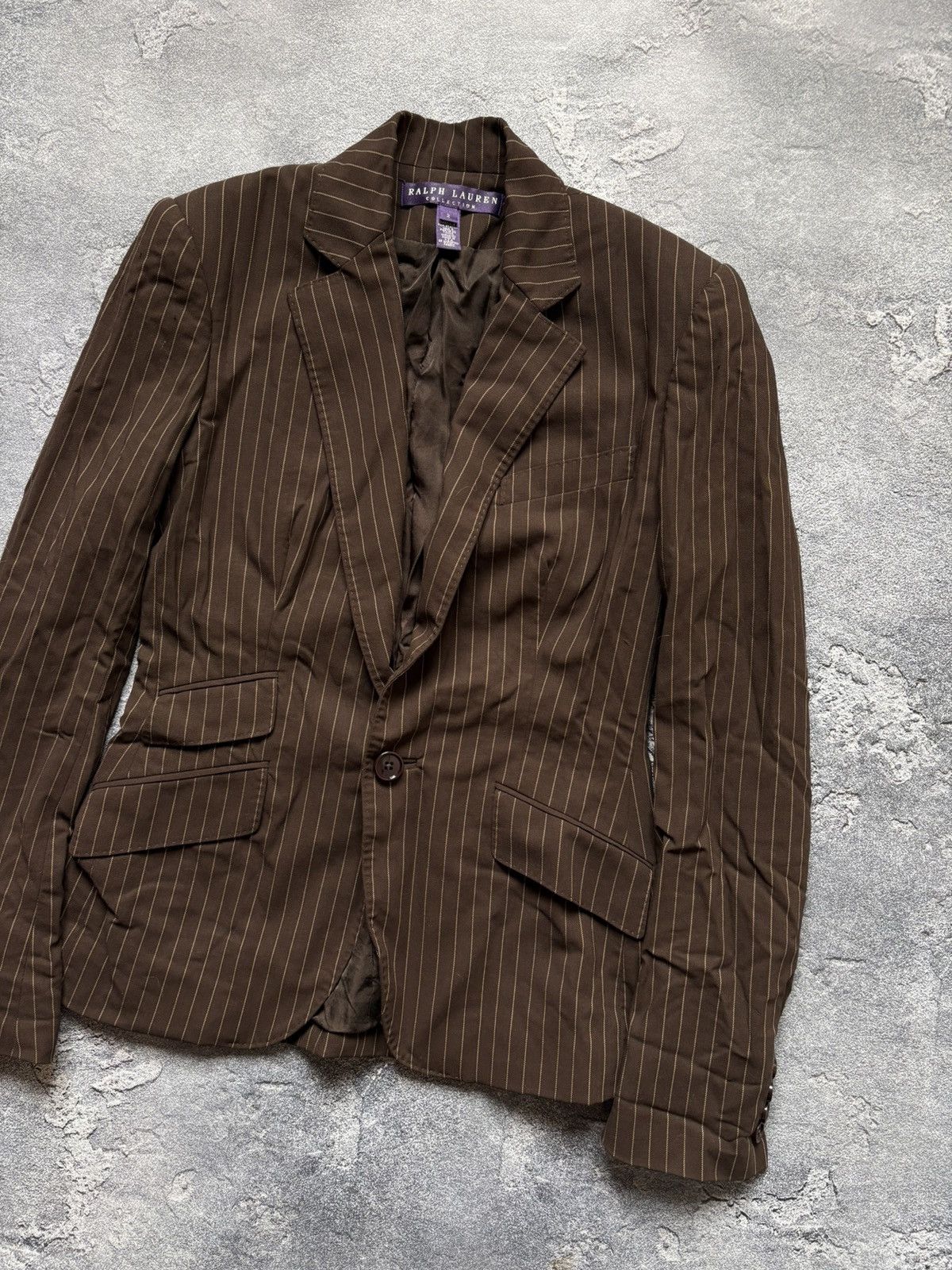 Ralph Lauren Purple Label Ralph Lauren Purple Label Luxury Striped Wool Blazer Jacket Size XS / US 0-2 / IT 36-38 - 3 Thumbnail