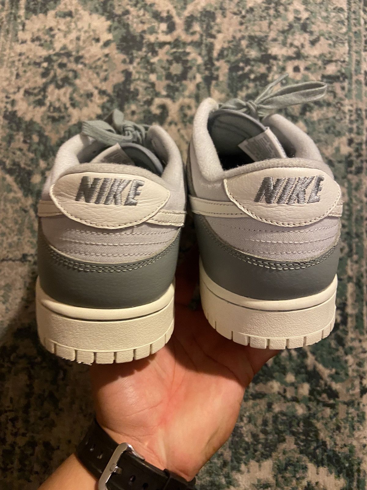 Nike Mens Nike Dunk Low Mica Green USED size 14 Size US 14 / EU 47 - 4 Thumbnail
