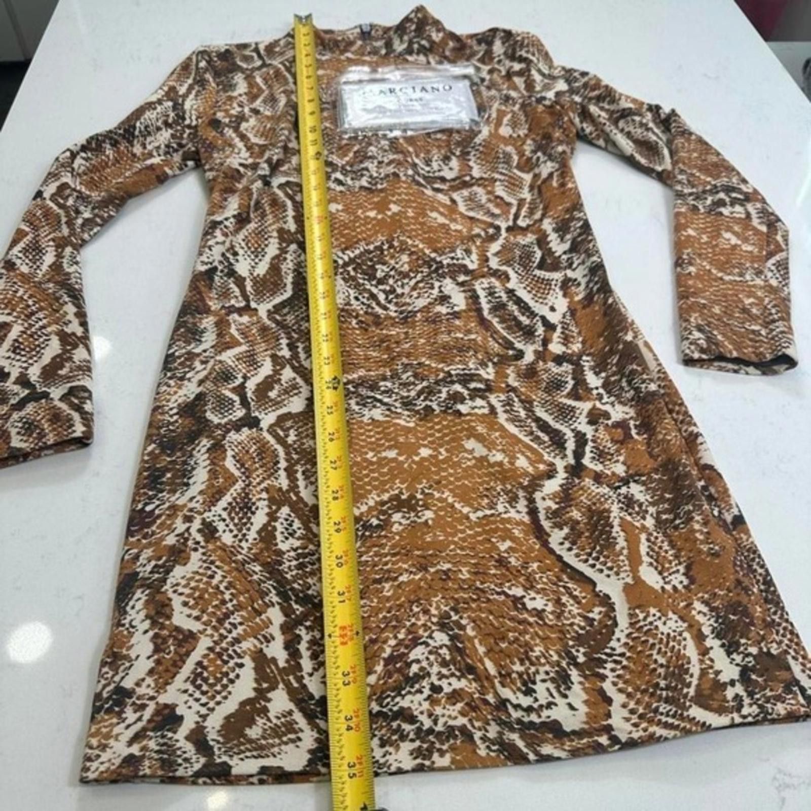 Georges Marciano NWOT Marciano Dress Women US 6 Hudson Tan Brown Snakeskin Size M / US 6-8 / IT 42-44 - 4 Thumbnail