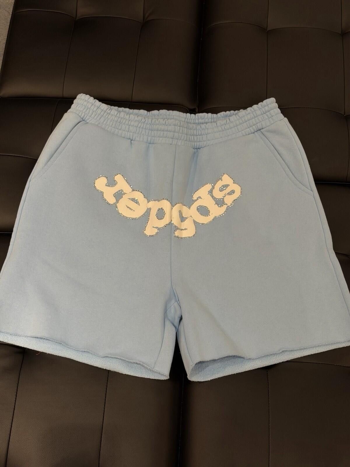Sp5der Spider Worldwide Sp5der Sweat Shorts Blue VVS Size (XL) Size US 36 / EU 52 - 5 Thumbnail