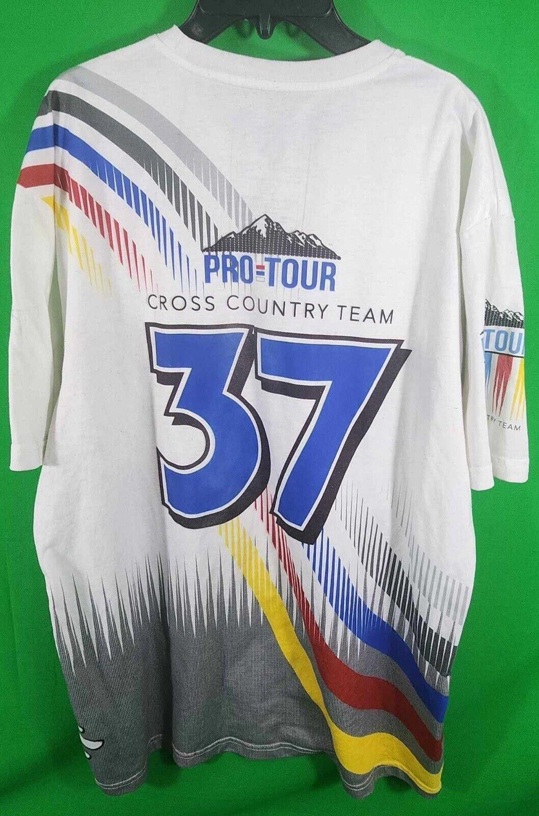 Designer Vintage PRO-TOUR Cross Country Team Graphic T-shirt Size US XL / EU 56 / 4 - 2 Thumbnail