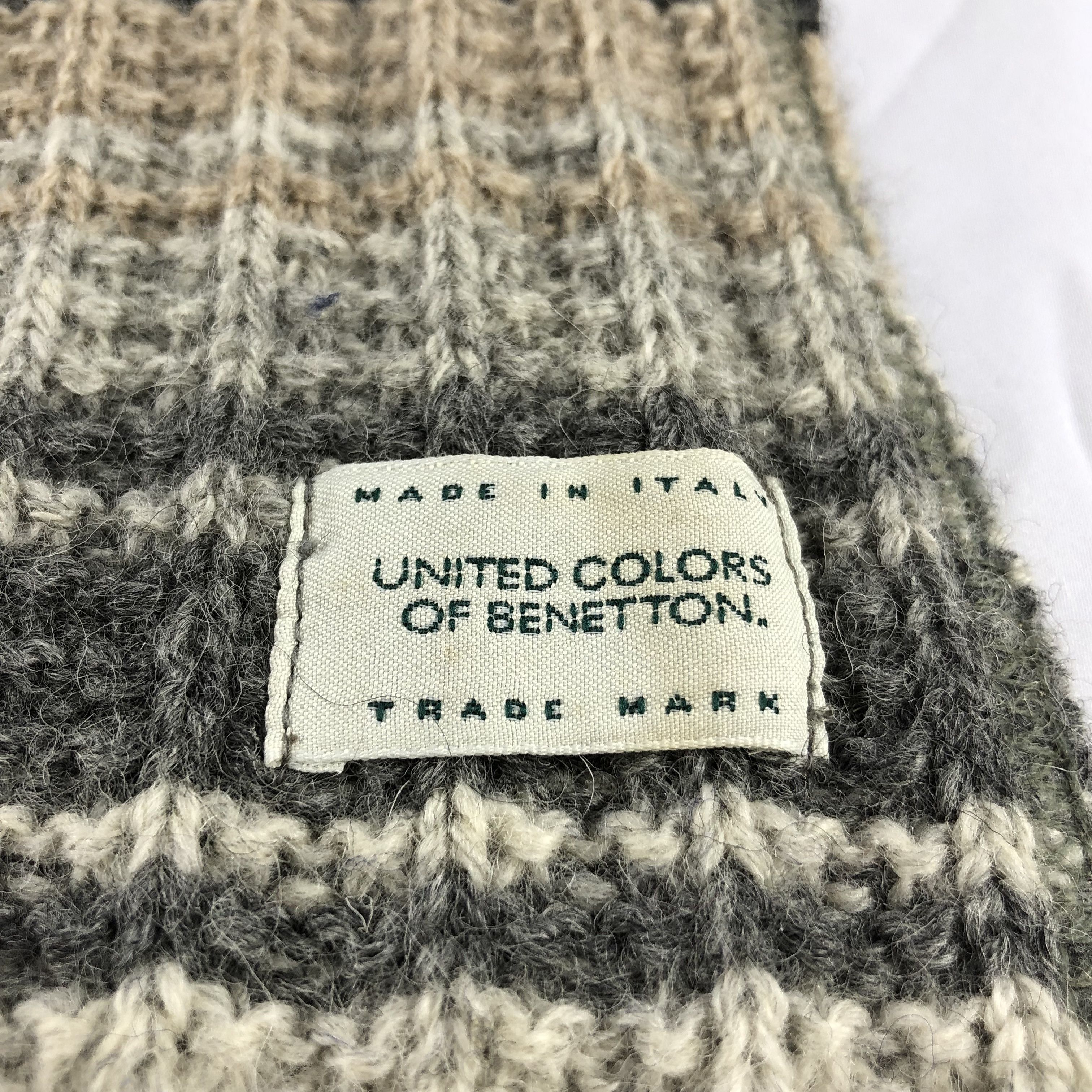 United Colors Of Benetton United Colors of Benetton Wool Scarf Muffler V1023 Size ONE SIZE - 4 Thumbnail