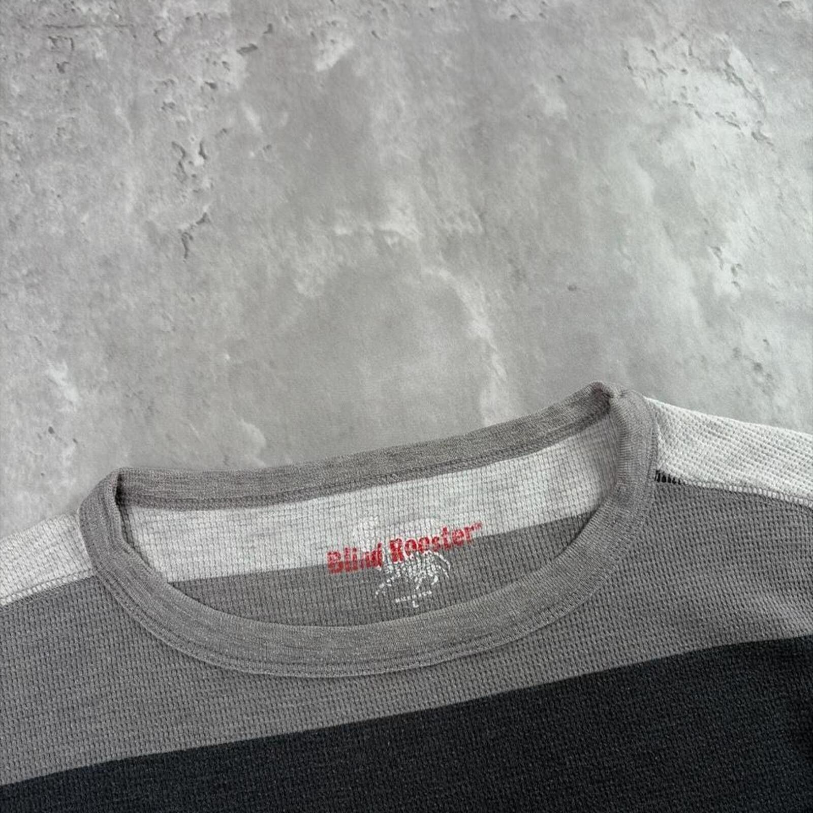 Other Y2K Blind Rooster Grunge Striped Long Sleeve Thermal Shirt Size US L / EU 52-54 / 3 - 6 Thumbnail