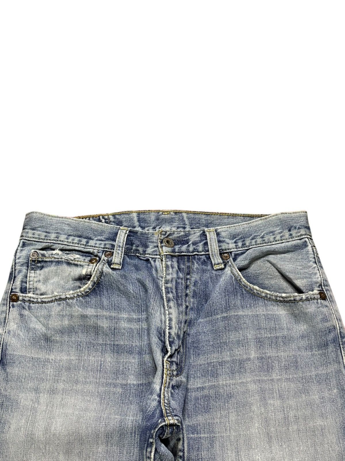 LVC × Levi's × Levi's Vintage Clothing Vintage 90s Levis 503 Faded Distressed Ripped Baggy Jeans Size US 31 - 4 Thumbnail