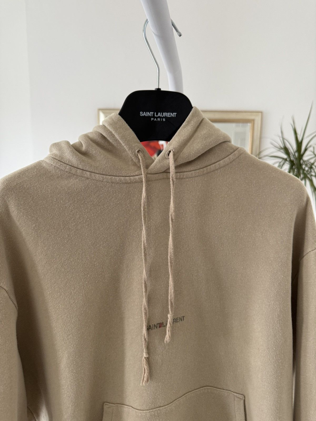 Saint Laurent Paris Saint Laurent Rive Gauche Hoodie Beige Size US L / EU 52-54 / 3 - 6 Thumbnail