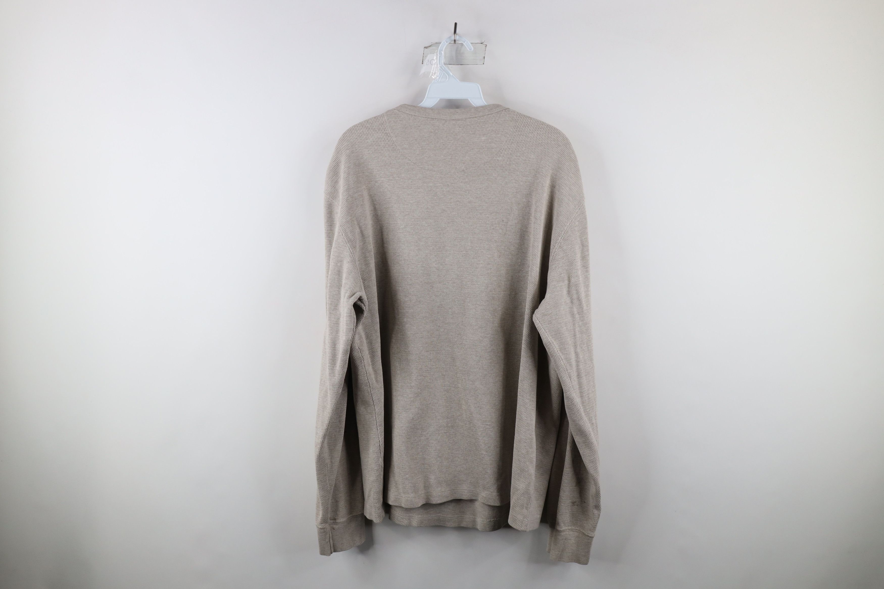 Gap Vintage Gap Heavyweight Thermal Waffle Knit T-Shirt Beige Size US XL / EU 56 / 4 - 6 Thumbnail