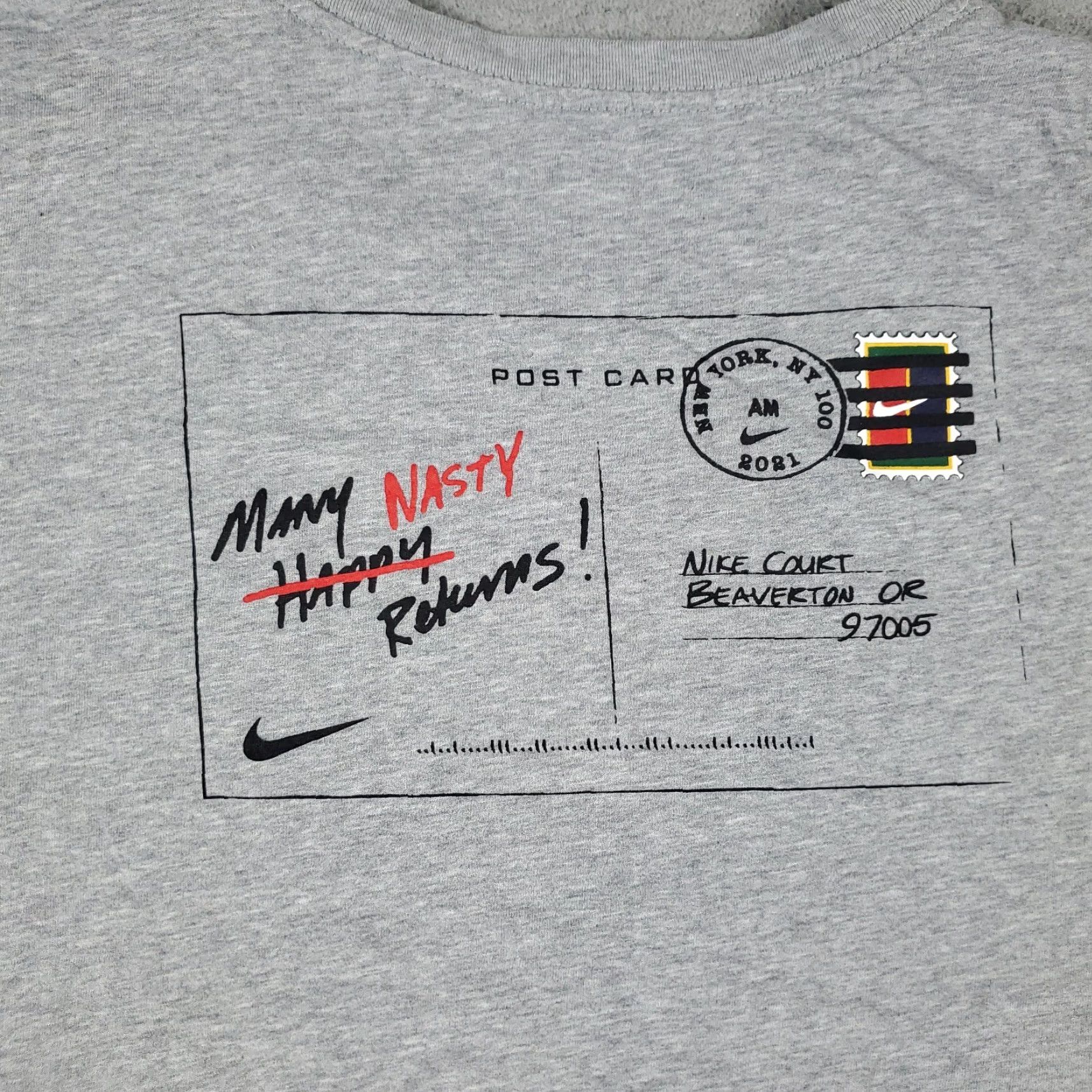 Nike Nike T Shirt Mens XL Gray Swoosh Casual Short Sleeve Adult Mens XL Nike T Shirt Gray Short Sleeve Crew Neck Logo Modern Sports Active All Seasons Men Size US XL / EU 56 / 4 - 7 Thumbnail