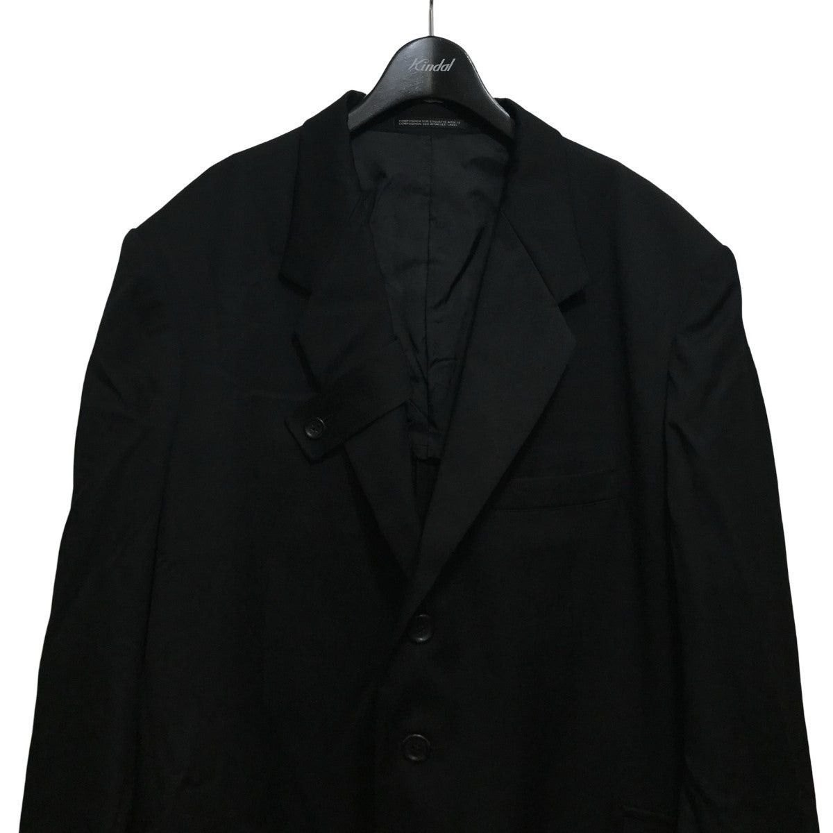 Yohji Yamamoto YYPH GABARDINE I-LEFT HEM PLEATED JK Long Jacket HZ-J24-100 Size US M / EU 48-50 / 2 - 2 Thumbnail
