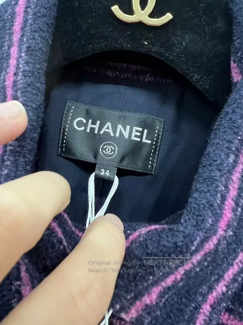 Chanel Chanel 23B new short-sleeved striped dress coat Size XXS / US 00 / IT 34 - 3 Thumbnail