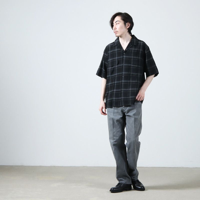 Kaptain Sunshine Kaptain Sunshine Short Sleeve Shirt - Black Plaid Size US L / EU 52-54 / 3 - 3 Thumbnail