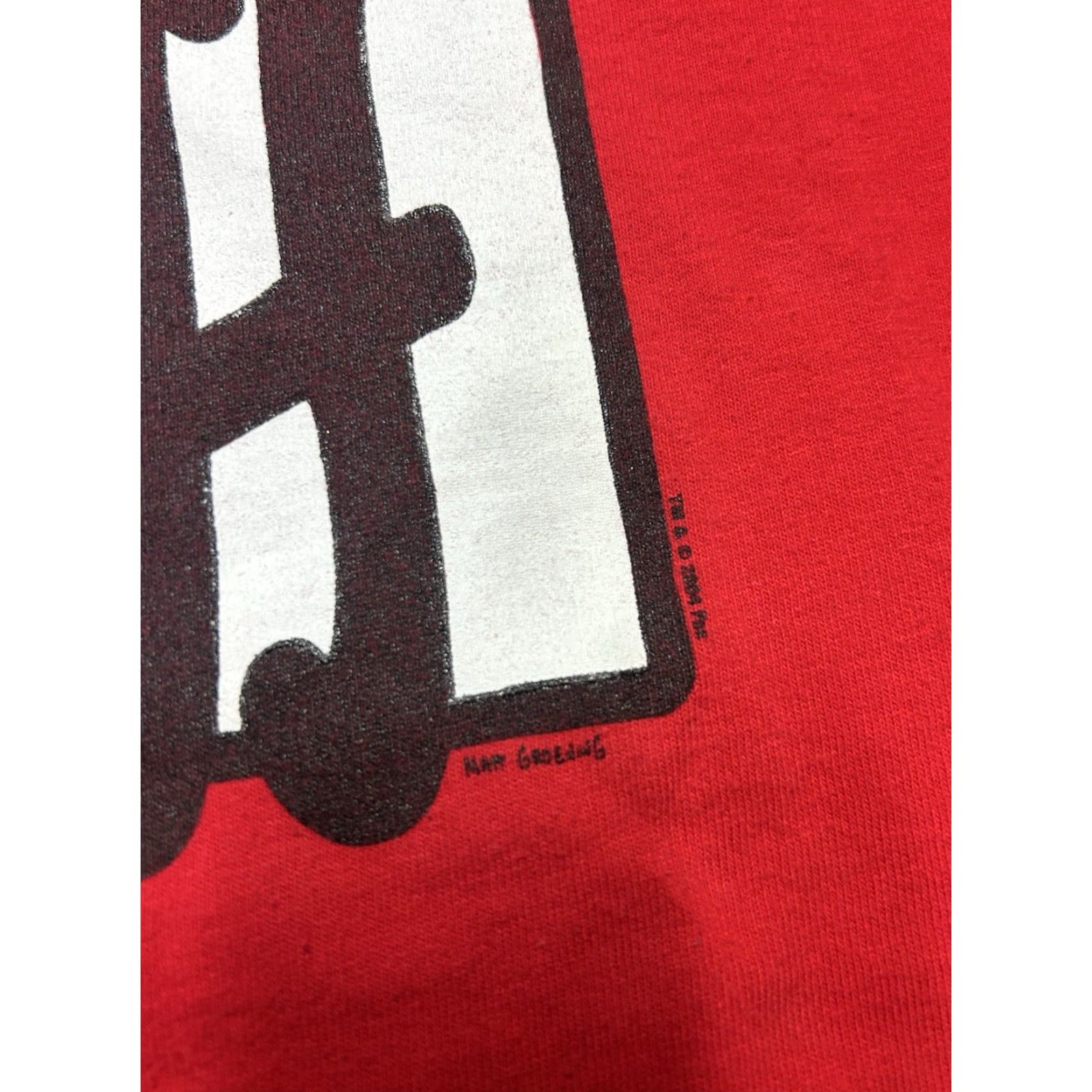 Vintage VINTAGE The Simpsons Duff beer t shirt Cartoon Men L Red Duff beer the Simpsons Homer tv show promo 90s Mens Size US L / EU 52-54 / 3 - 3 Thumbnail