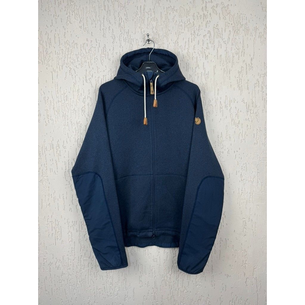 Fjallraven Fjallraven 82252 Ovik Fleece Hoodie Jacket Mens L Blue Full Size US L / EU 52-54 / 3 - 1 Thumbnail