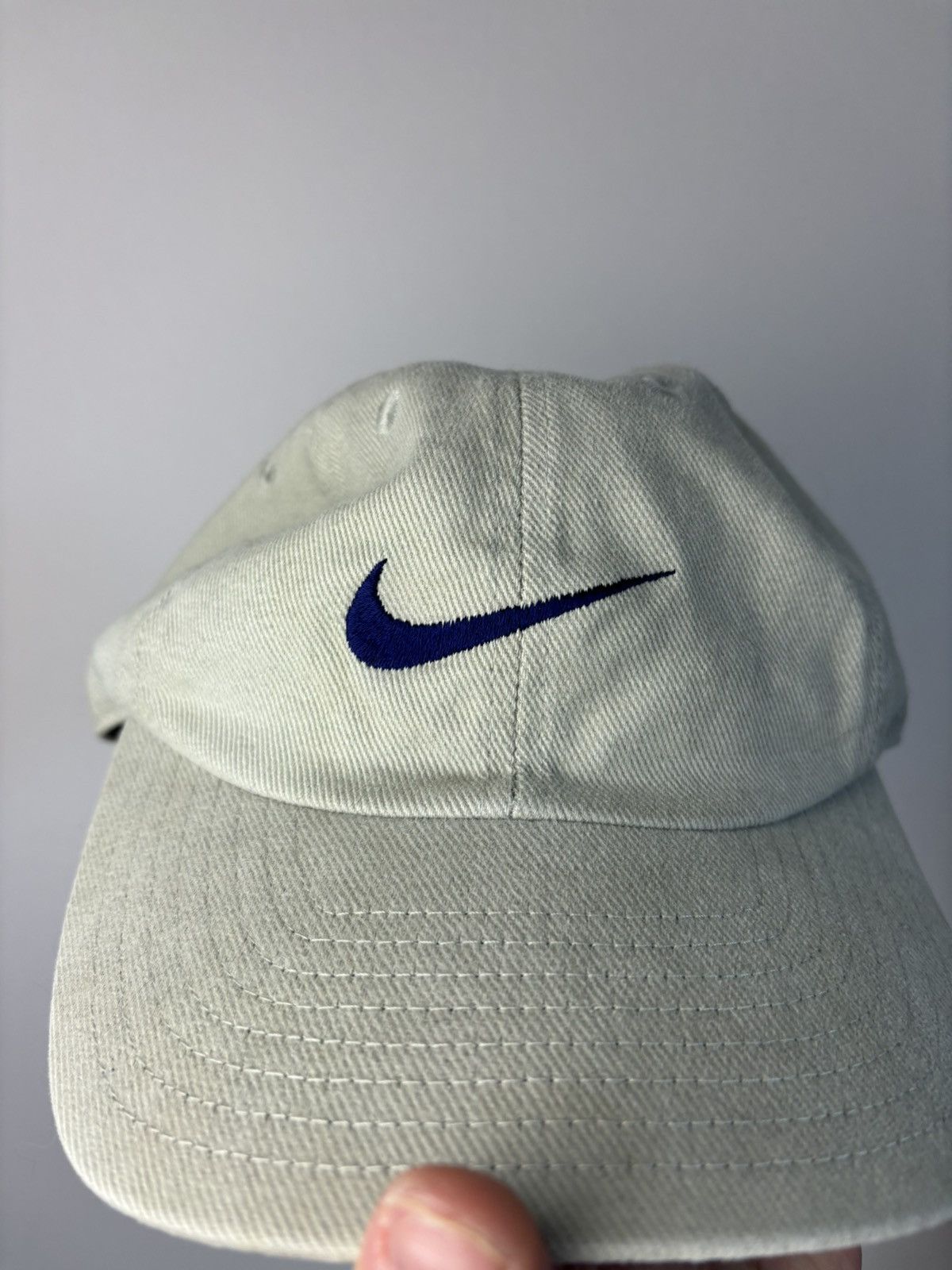 Nike Vintage 90s tan nike strap back hat purple swoosh Size ONE SIZE - 2 Thumbnail