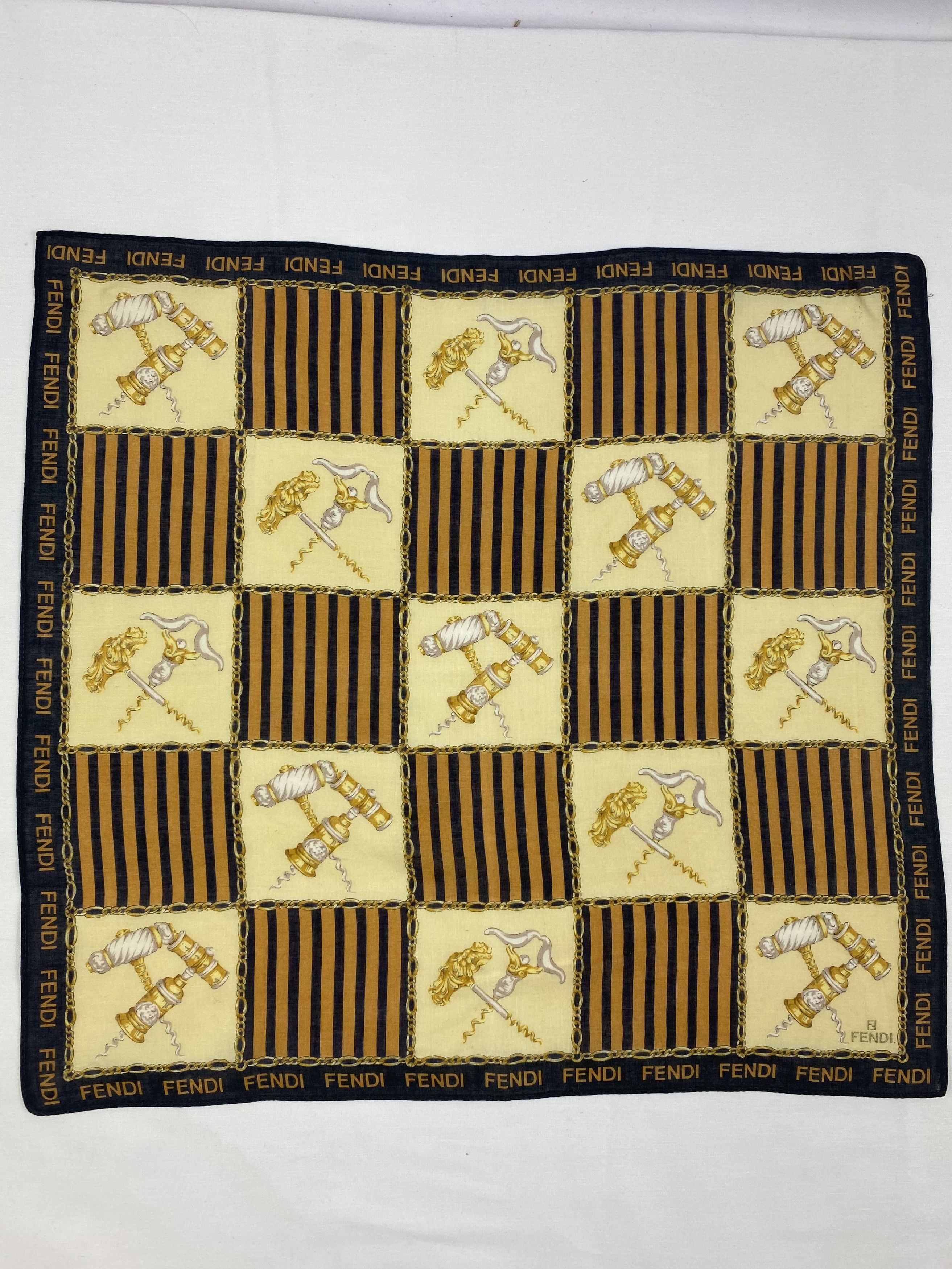 Vintage Fendi Handkerchief / Bandana / Neckerchief A1096 Size ONE SIZE - 3 Thumbnail
