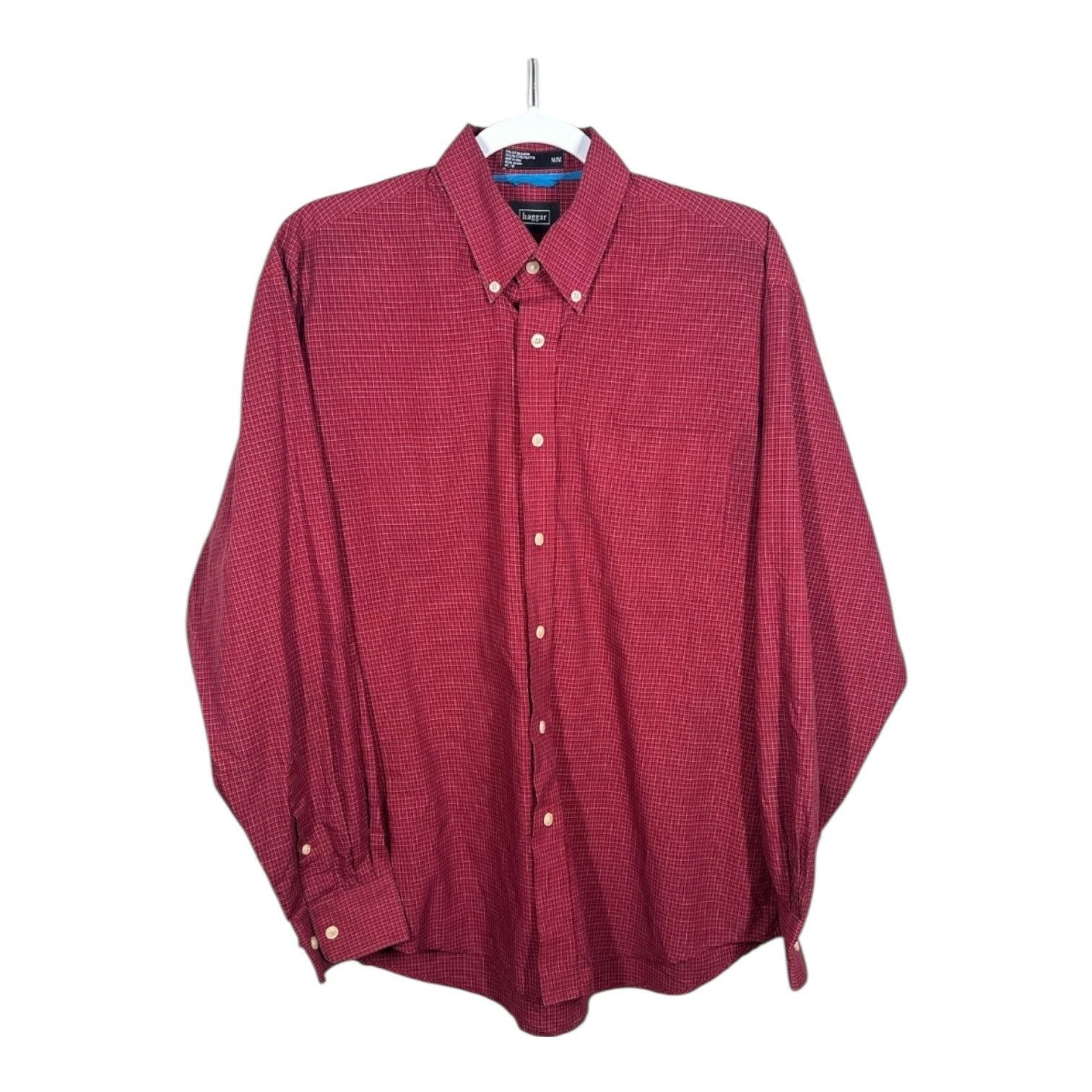 Haggar Haggar Red Button Down Shirt Mens M Long Sleeve Casual Size US M / EU 48-50 / 2 - 1 Thumbnail