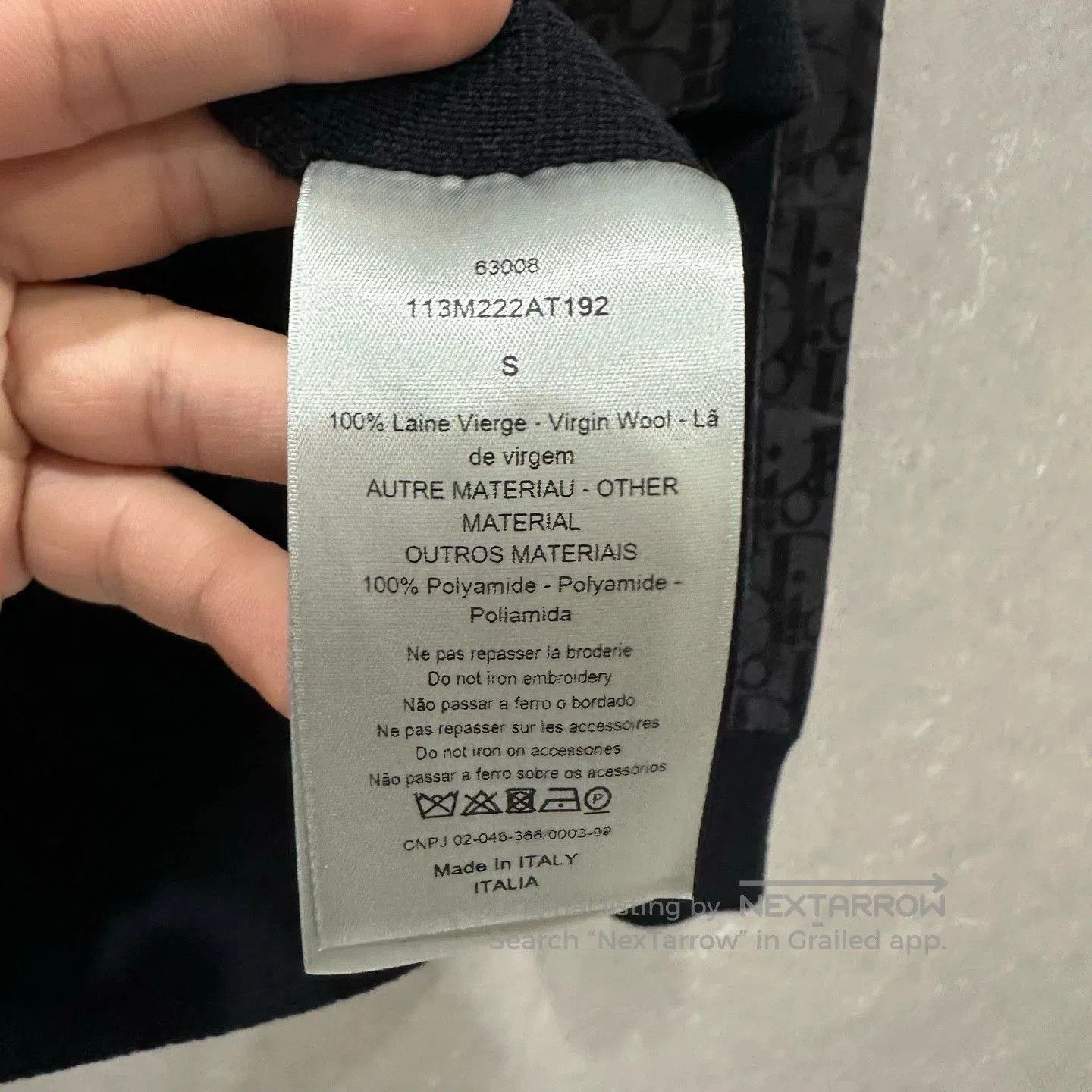 Dior Dior navy blue logo patchwork wool zip coat. Size US S / EU 44-46 / 1 - 6 Thumbnail
