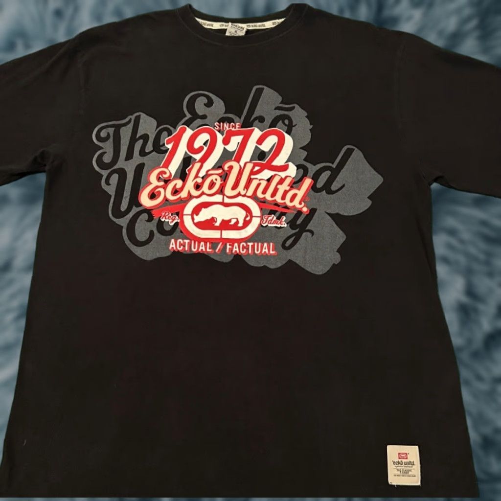 Ecko Unltd. VINTAGE Ecko Unltd Classic Logo Shirt Mens XL Hip Hop 2000s Skater Black Size US XL / EU 56 / 4 - 1 Thumbnail