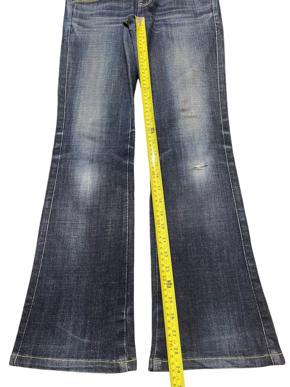 Hysteric Glamour Vintage Japanese Brand Blue Faded Wash Style Bootcut Jeans Size US 30 / EU 46 - 12 Thumbnail