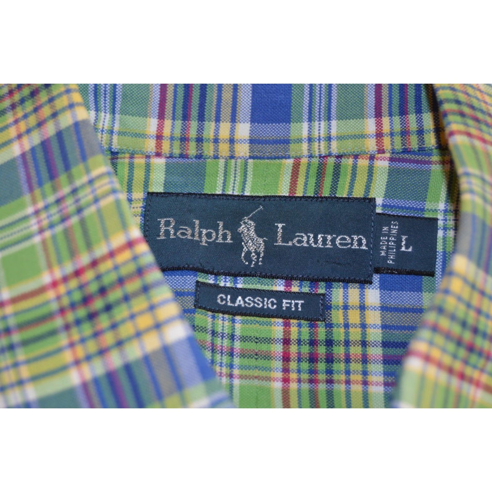 Polo Ralph Lauren POLO Ralph Lauren Shirt Mens L Classic Green Plaid Cotton Button-Up Long Sleeve Size US L / EU 52-54 / 3 - 3 Thumbnail