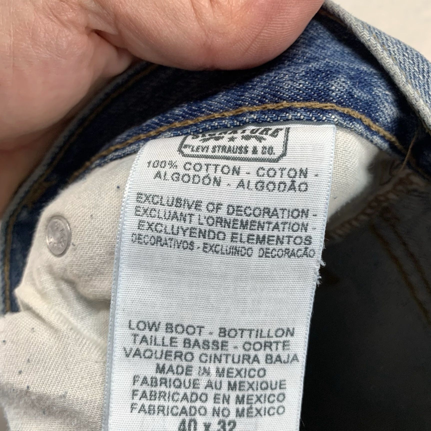 Levi's VINTAGE Levi's Jeans Mens 40x32 Bootcut Loose Fit Denim Blue 90s Biker Rock Western Size US 40 / EU 56 - 5 Thumbnail