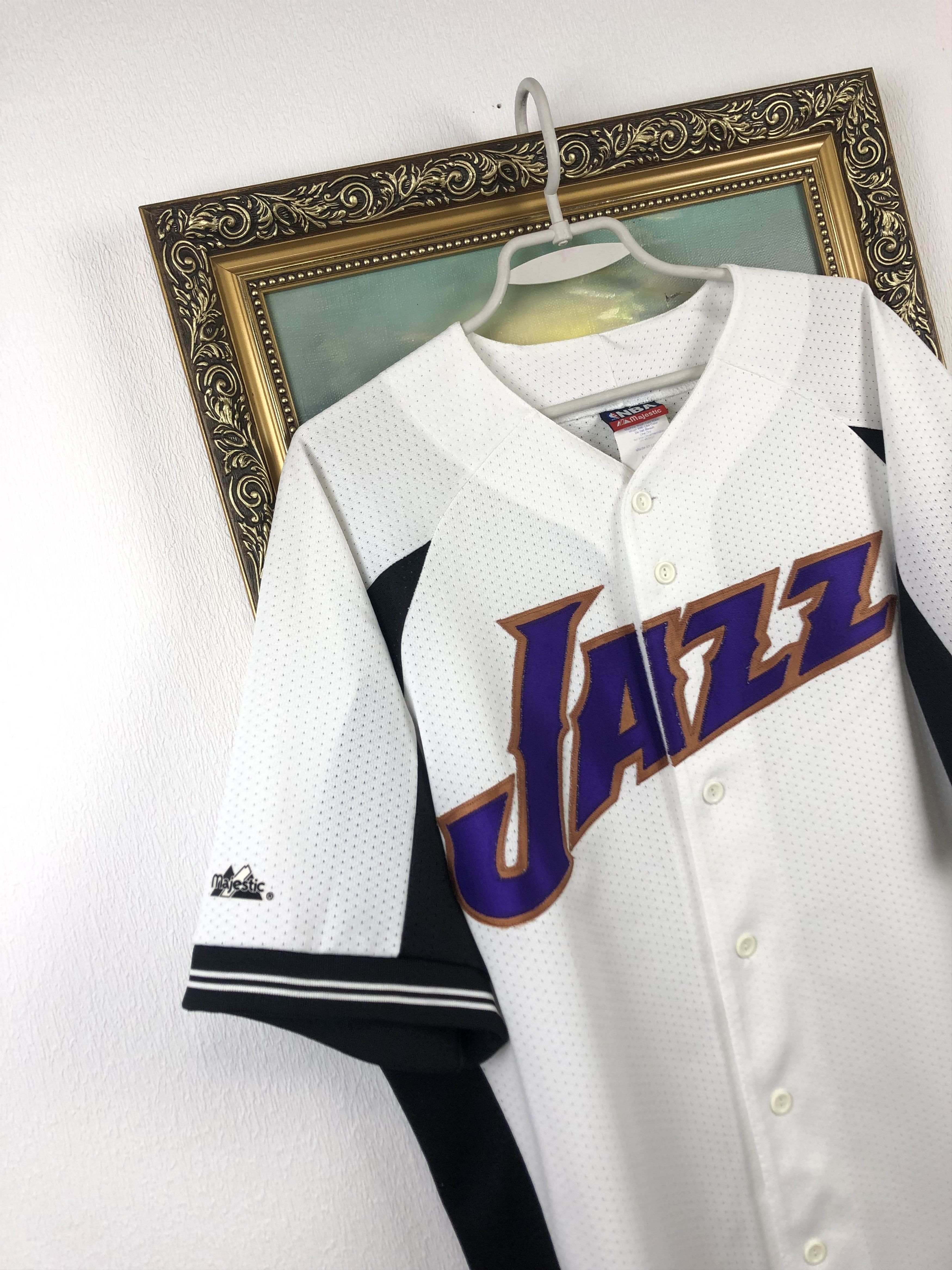 NBA × Vintage Vintage 90s Utah Jazz NBA Jersey Shirt Majestic Rare Size US XL / EU 56 / 4 - 8 Thumbnail