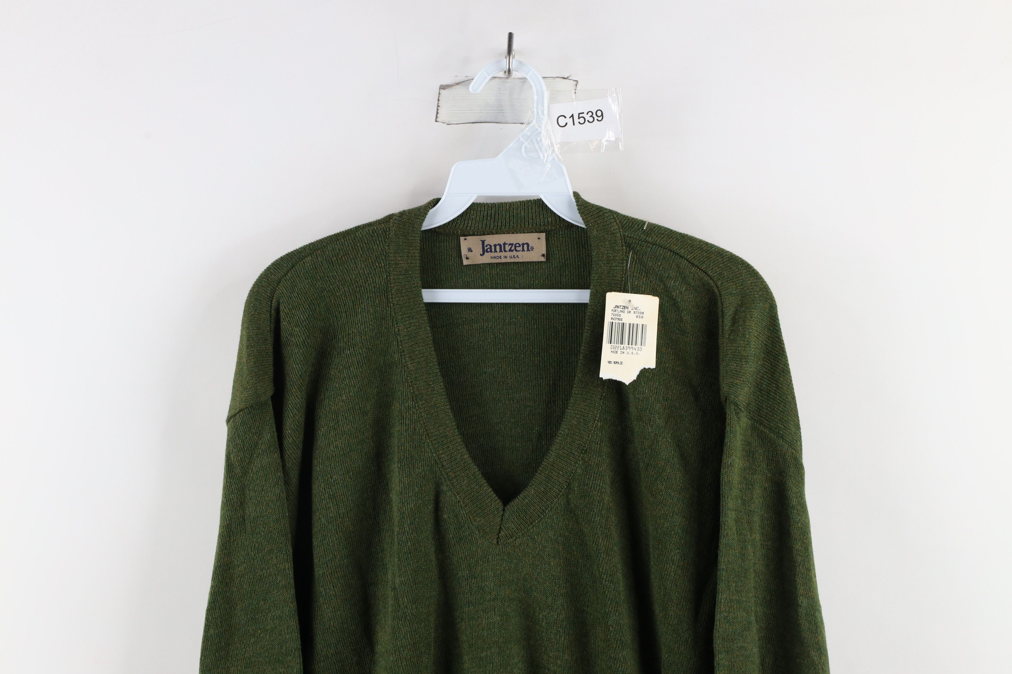 Vintage Deadstock Vintage 90s Streetwear Sweater Loden Green USA Size US XL / EU 56 / 4 - 2 Thumbnail