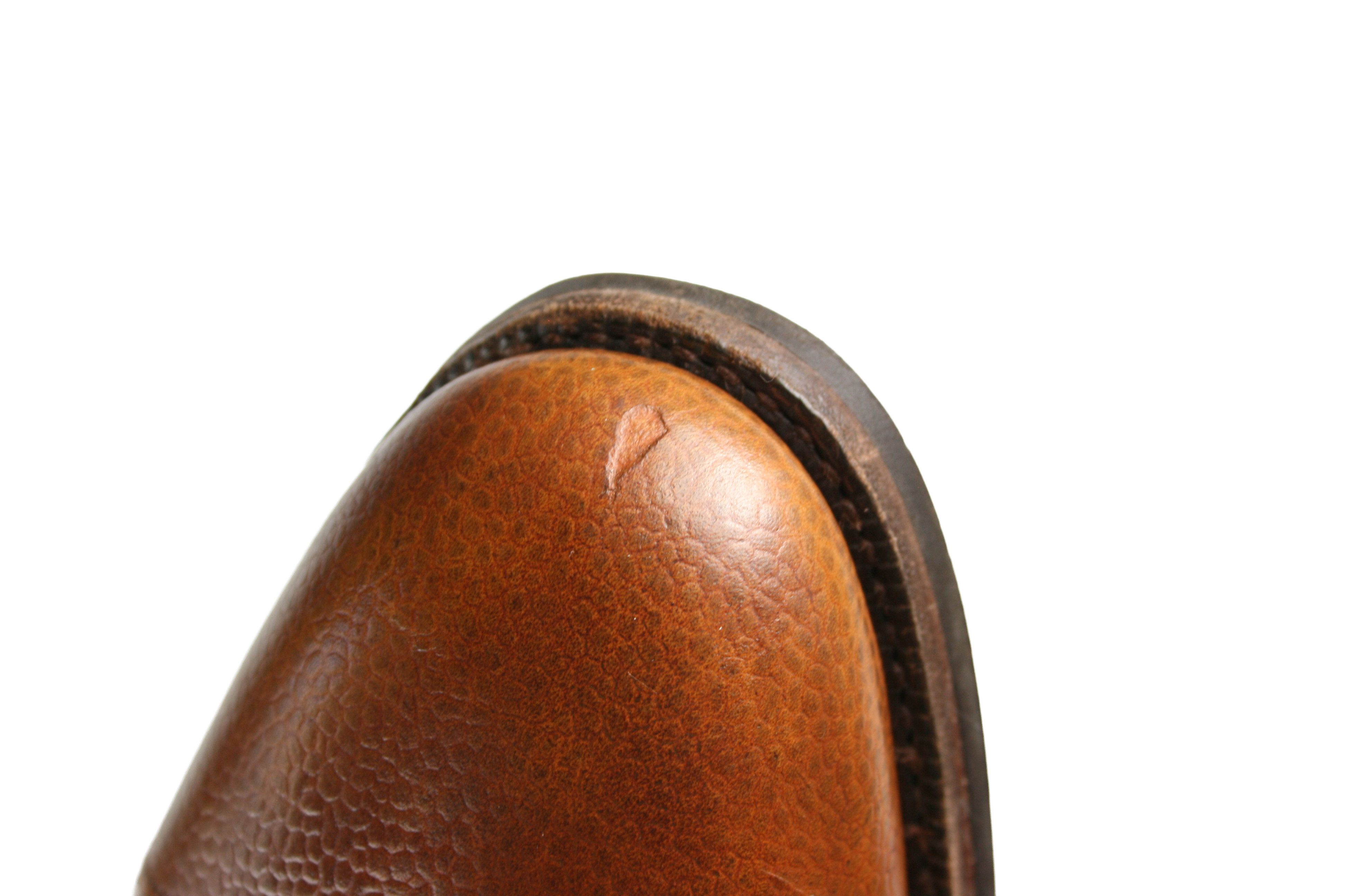 Meermin Chestnut Country Calf Pebble Grain Leather Shoes Size US 11.5 / EU 44-45 - 6 Thumbnail