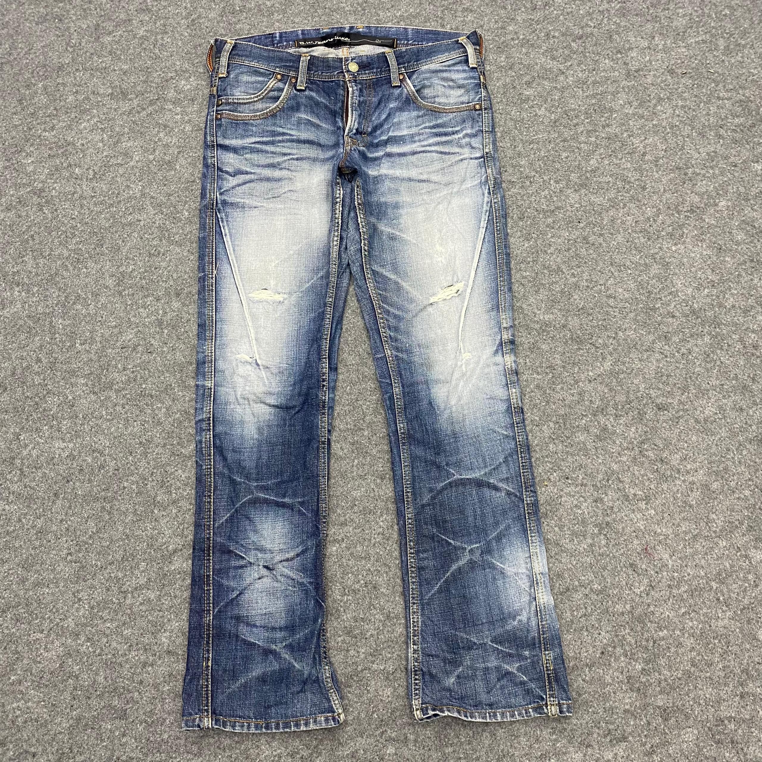 If Six Was Nine 💥Best Offer💥Vintage Blue Way Distressed Denim Size US 35 - 1 Thumbnail