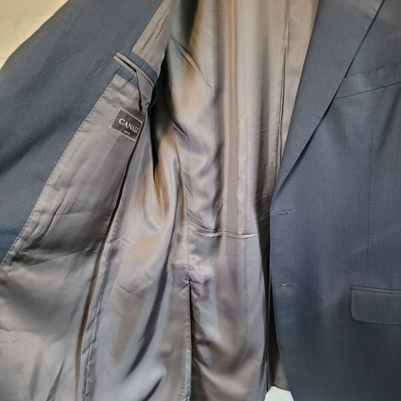 Canali Canali Made in Italy Super 140s Wool Suit Jacket US 44L Size 44L - 6 Thumbnail