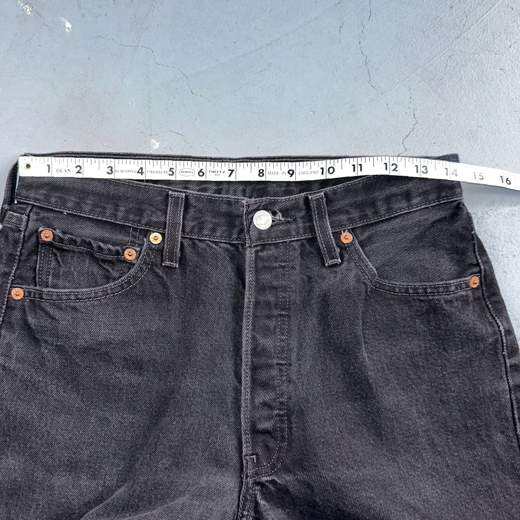 Levi's Levi's 501 Vintage Jeans Straight Leg 90s 30x32 Black Wash Mens Regular Denim Cotton Button Jean Levis 501 Series Vintage Yes 90s Theme Size US 30 / EU 46 - 7 Thumbnail