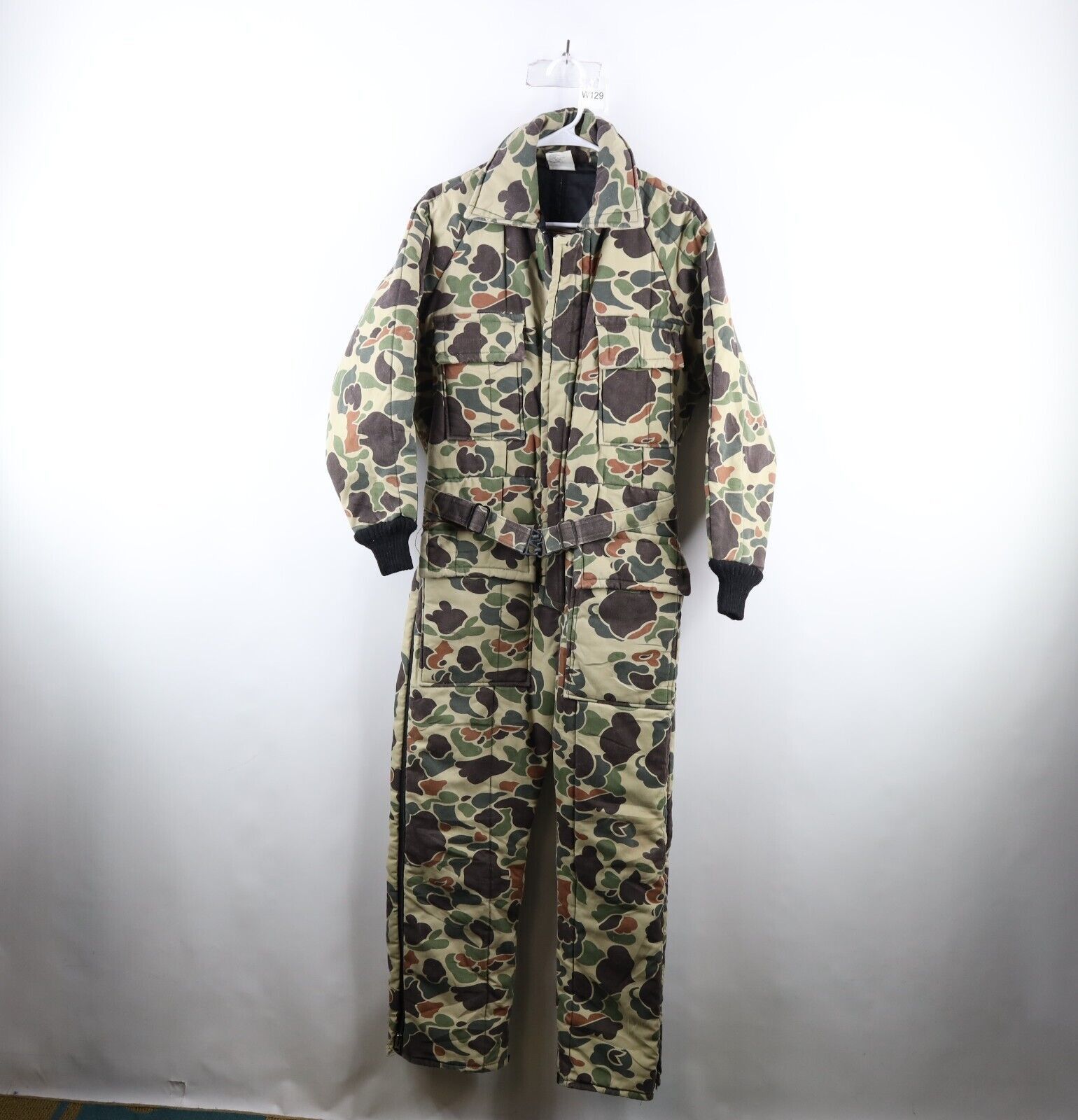 image of Vintage 80's Walls Faded Frogskin Camouflage Coveralls, Men's (Size 30)