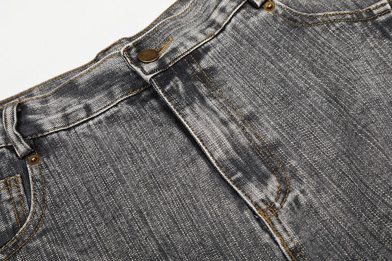 Jean American retro patchwork loose distressed curved jeans Size US 32 / EU 48 - 4 Thumbnail