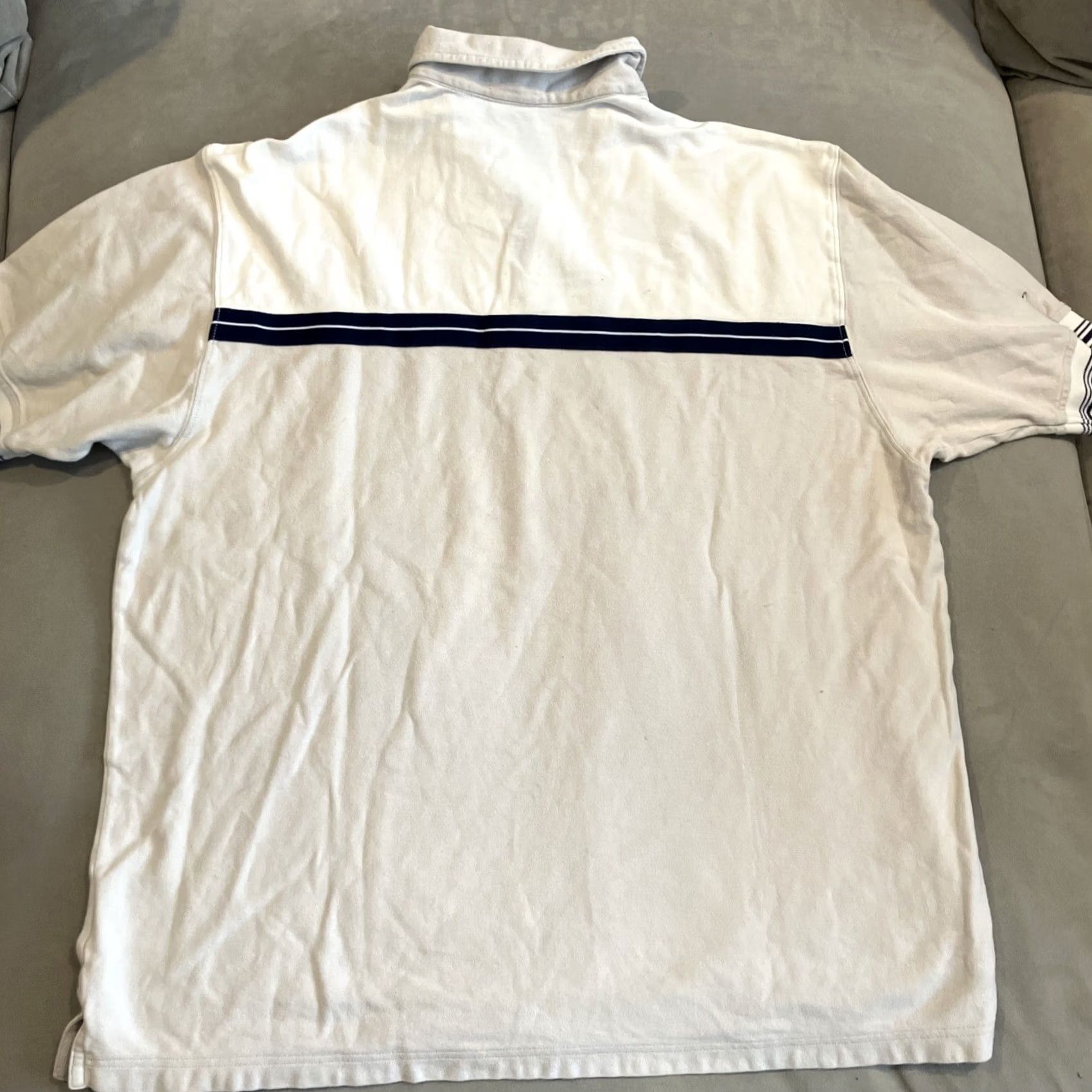 Nike VINTAGE Nike Polo Shirt White Tag 90s Large Mens Short Sleeve Solid White) Size US L / EU 52-54 / 3 - 7 Thumbnail