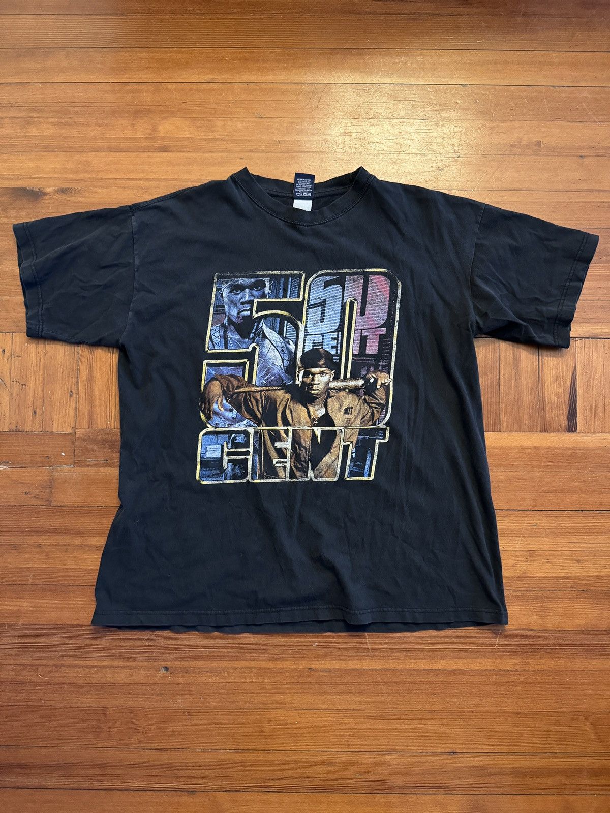 image of Vintage 50 Cent Rap Tee - Front And Back - Men’S XL in Black, Men's