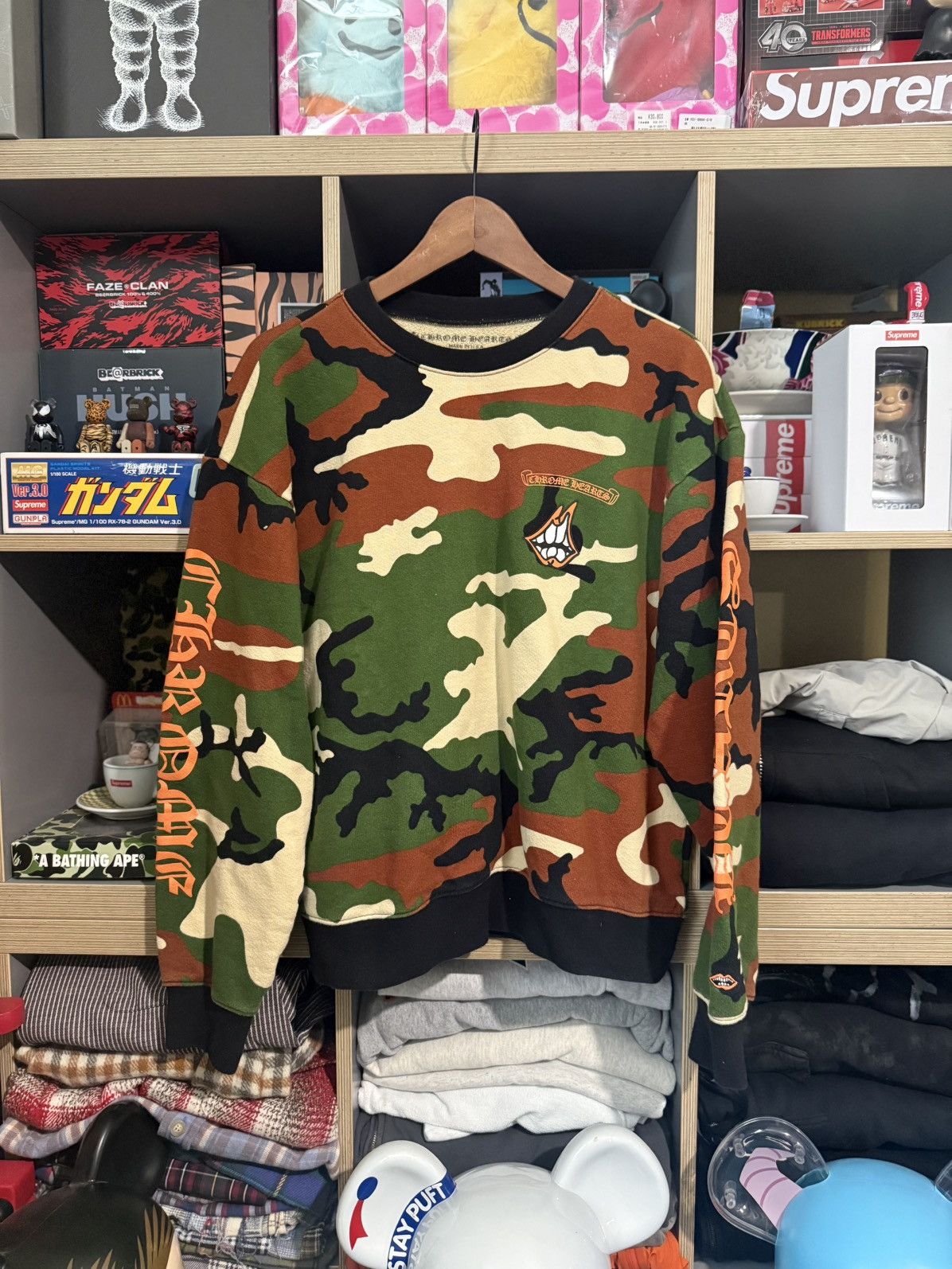 Chrome Hearts Chrome Hearts Camo Matty Boy “Caution” Crewneck Size US L / EU 52-54 / 3 - 1 Thumbnail