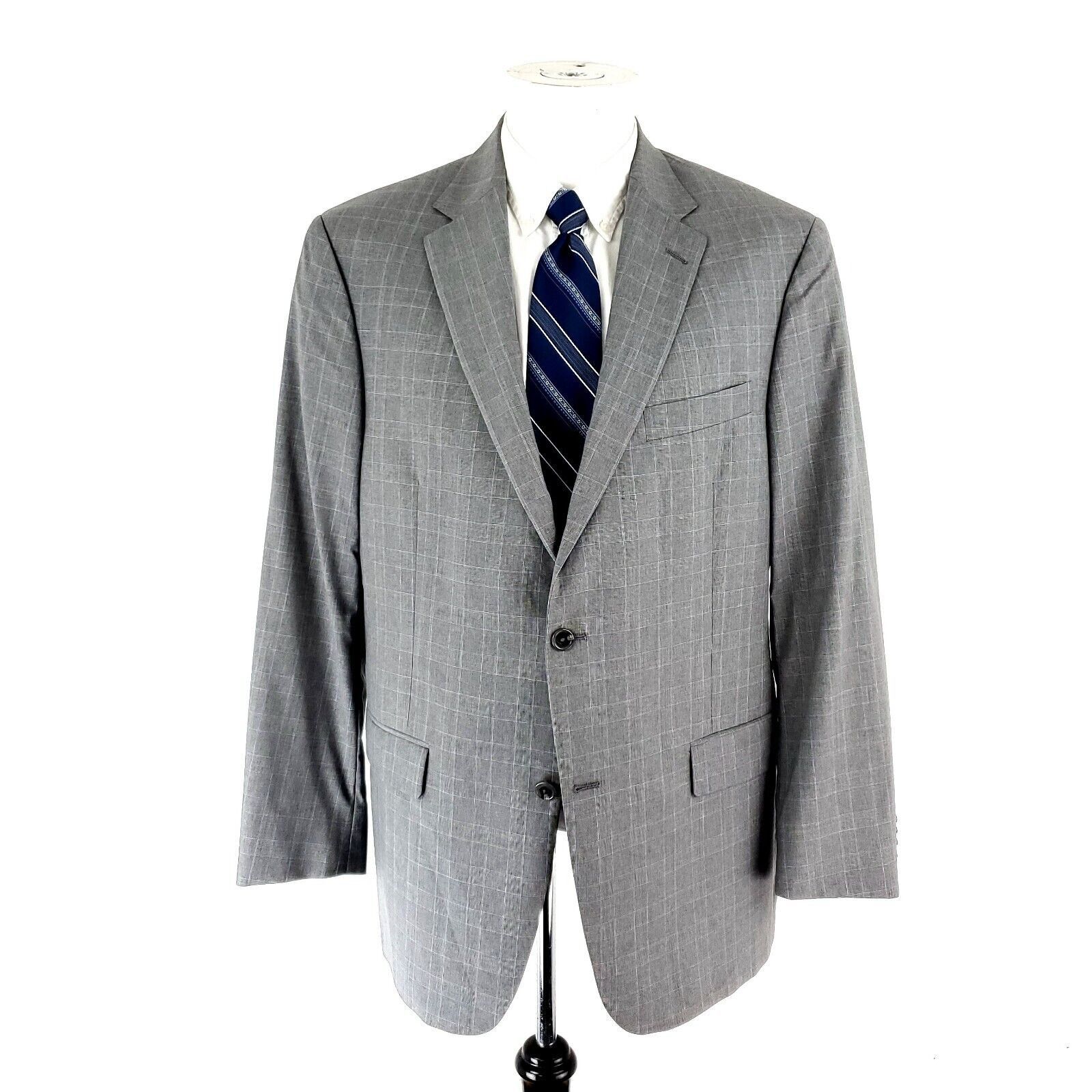 Hart Schaffner Marx Hart Schaffner Marx Guabello Super 130s Wool 2 Button Blazer Size 42R - 3 Thumbnail