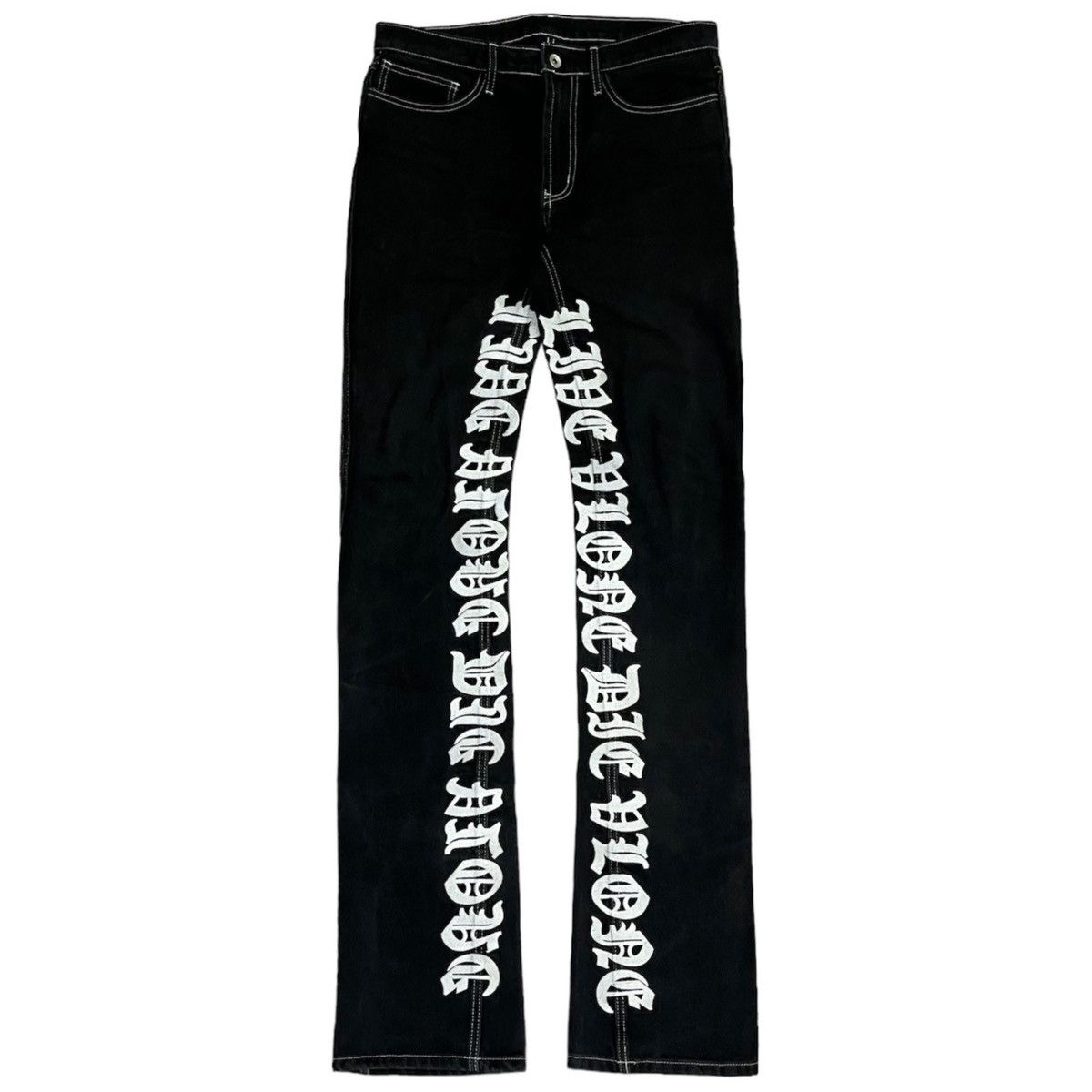 Vlone Vlone Black Old English Runway Denim Size US 32 / EU 48 - 1 Thumbnail