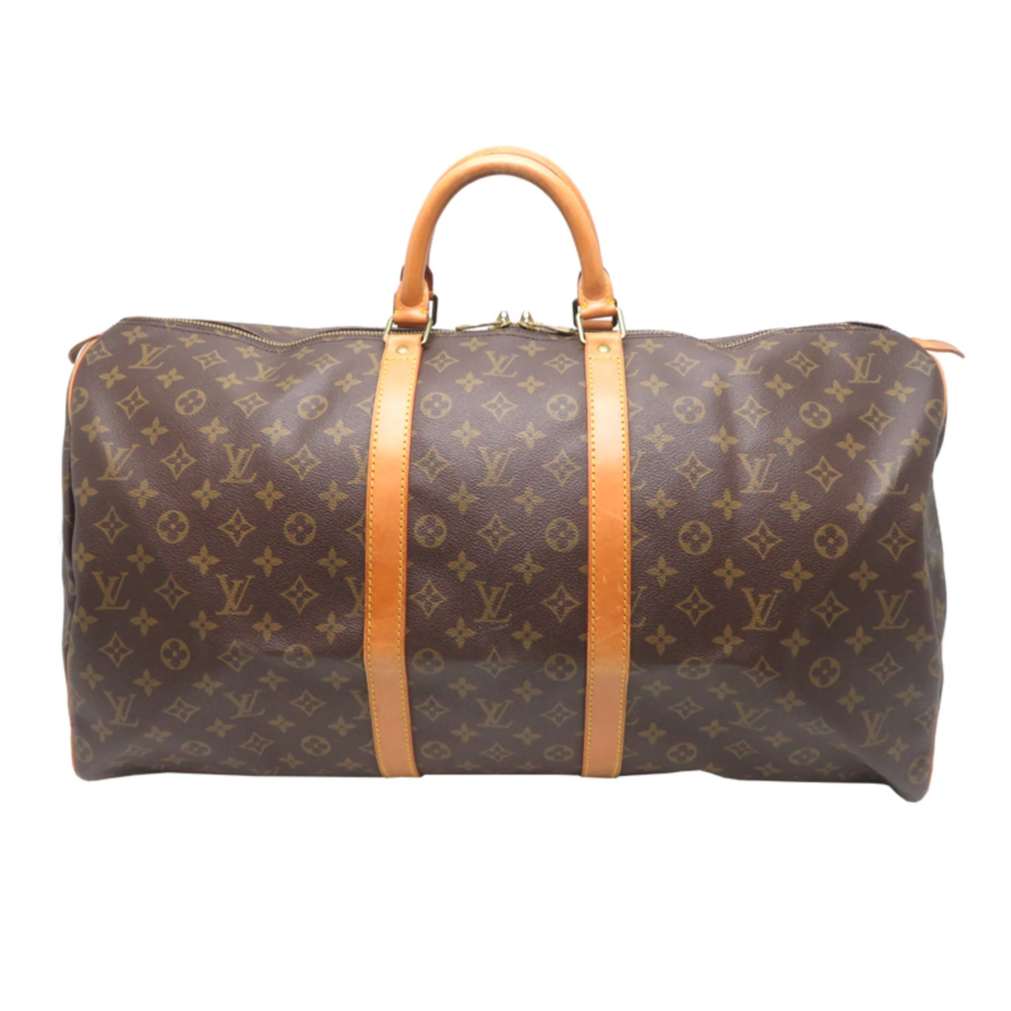 Louis Vuitton Louis Vuitton Keepall 55 Boston Bag for Men and Women, M41424 (Discontinued) Monogram Brown Size ONE SIZE - 1 Thumbnail
